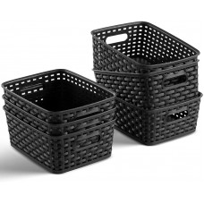 Plastic Storage Baskets Set of 6