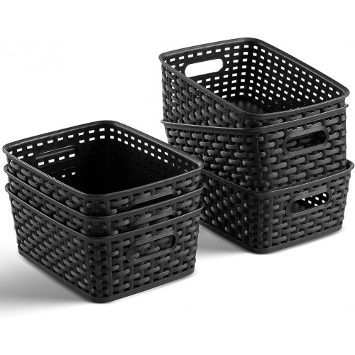 Plastic Storage Baskets Set of 6