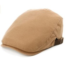 Mens Cotton Flat Cap Ivy Gatsby Newsboy Driving Irish Cabbie Golf Hat