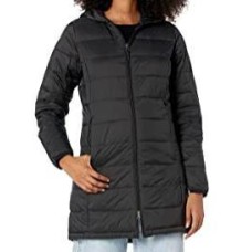 Women's Lightweight Water-Resistant Hooded Puffer Coat (Available in Plus Size)
