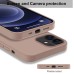 IPhone 12 Case,iPhone 12 Pro Case with Screen Protector,Soft Liquid Silicone Gel Rubber Bumper Cover,Slim Fit Shockproof Protective Phone Case for iPhone 12 Pro 6.1" Elegant Brown