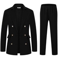 Women's Sleeve Blazer Jackets and Pant Set Suit
