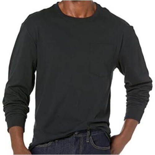 Men's Long-Sleeve Heavyweight Workwear Pocket T-Shirt