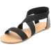 Women's Elastic Ankle Strap Flat Sandals