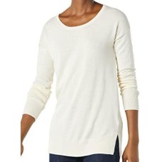 Women's Lightweight Long-Sleeve Scoop Neck Tunic Sweater